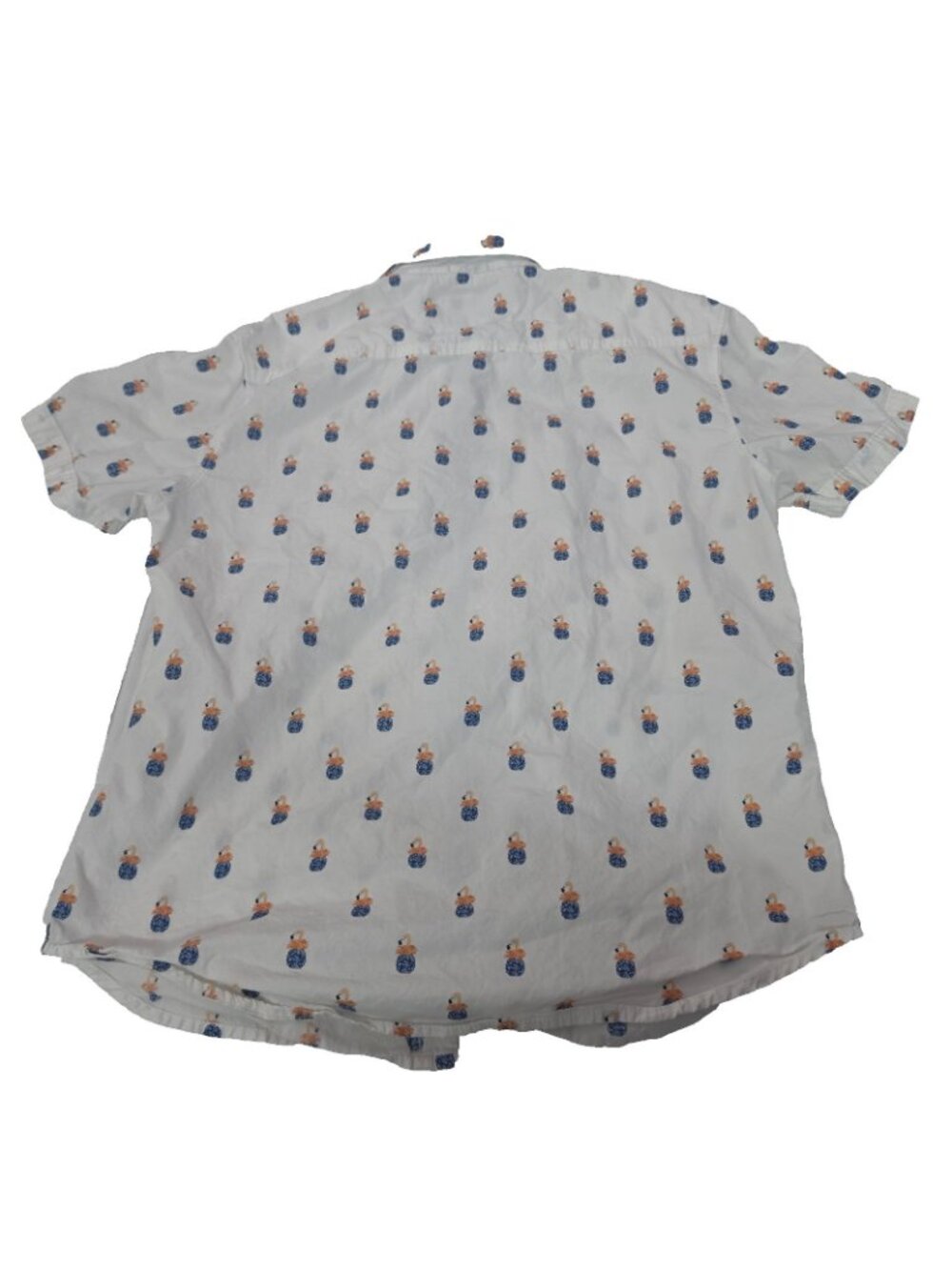 MBX Siesta All Day Flamingo Pineapple Shirt Mens M White Tropical Button Front - Picture 10 of 10